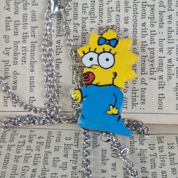 Magie Sympon Blue Cartoon Character Pendant Necklace - Picture 1 of 3